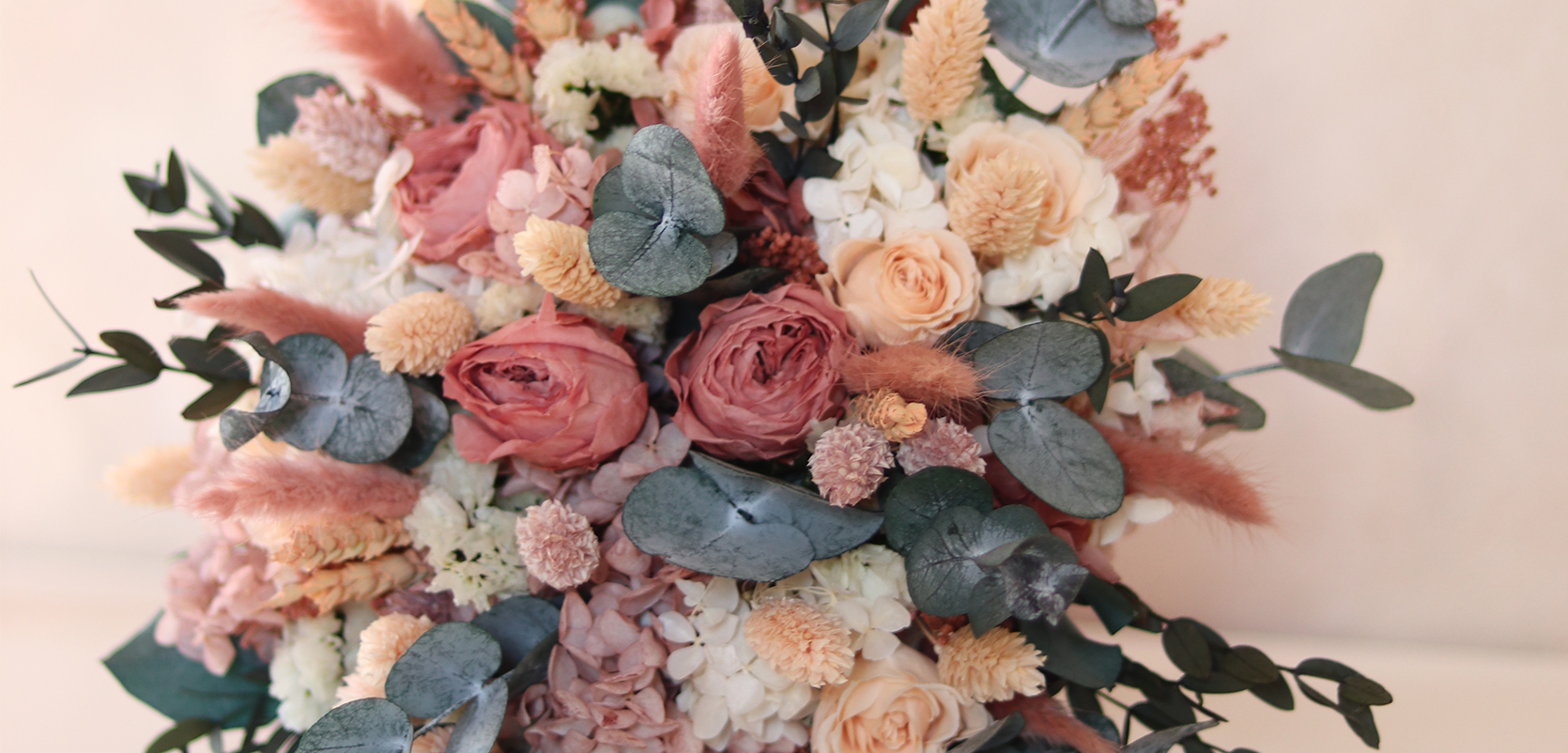 Bouquet en fleurs stabilisées